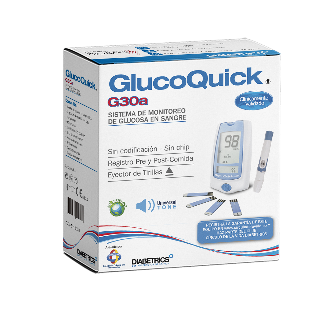 GlucoQuick G30a: Sistema de monitoreo de glucosa en sangre